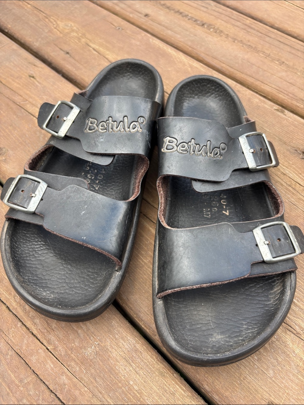 Betula by Birkenstock size 40 two strap adjustable buckle system
